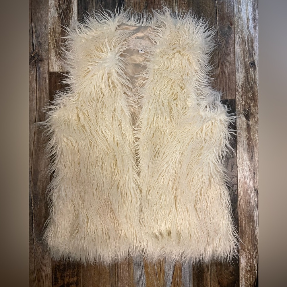 Faux Fur Vest (Winter White/Ivory)